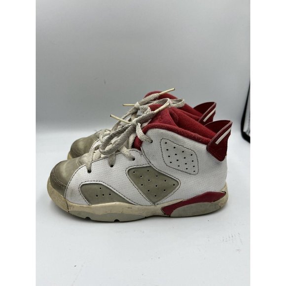 Nike Air Jordan Retro VI 6 Alternate White Gym Red Platinum Size 10C  384667 113 - Picture 1 of 7